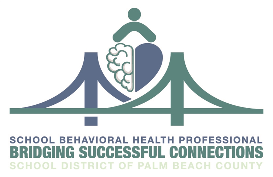 School Behavioral Health Professionals logo. Bridging successful connections. School District of Palm Beach County